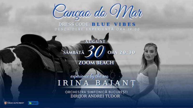 Cancao do mar Experience by Irina Baiant - pe 30 august la Zoom Beach Constanta